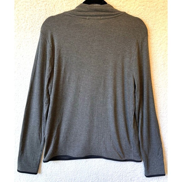 Threads 4 Thought Sweatshirt Small Gray 1/4 Zip Long Sleeve Feather Fleece NEW - Picture 6 of 13